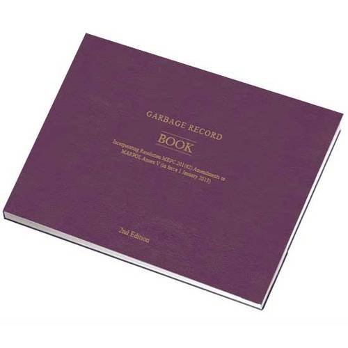 Garbage Record Book Inc. Resolution MEPC.201(62) Amendments to MARPOL Annex V (in Force 1 Jan