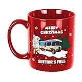 National Lampoons Christmas Vacation Merch Gifts, 11oz Funny Holiday Coffee Mug, Cousin Eddie Christmas Vacation Drinking Cup Party Decor Supplies, Novelty White Elephant Gifts Stocking Stuffer