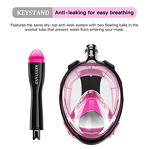 image for Keystand Full Face Snorkel Mask,Breathing Mechanism Snorkeling Masks f