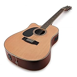 Gear4music Guitare électro-acoustique 12 cordes pour gaucher - Les Beatles, Paul McCartney, John Lennon, RIngo Starr, George Harrison Gear4music Guitare électro-acoustique 12 cordes pour gaucher – Image 6