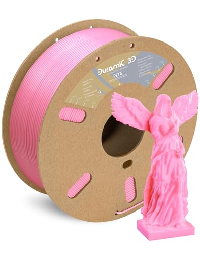 Image of DURAMIC 3D PETG Filament 1.75mm Pink, 3D Printing Filament 1kg Spool(2.2lbs), Pink Filament 1.75mm Dimensional Accuracy + /- 0.05 mm Non-Tangling Non-Clogging Non-Stringing