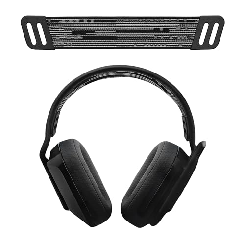 kwmobile Diadema Repuesto Compatible con Logitech G733 / G335 / G535 Diadema - Banda de Repuesto para Auriculares de Gaming - Headbanda Elástica - Negro/Blanco