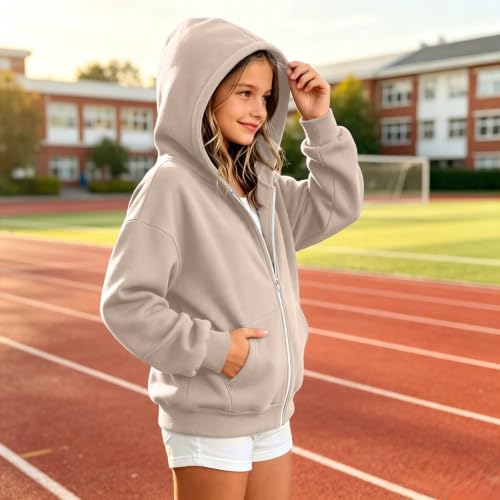 Kids Zip Up Hoodies Boys Girls Lightweight Sweatshirt Jackets Size 10-12 | Unisex Kids Hoodie,Teens Fall Winter Fashion,Full Zip Boys Jacket with Pockets & Hood,Casual School Outdoor - image 6