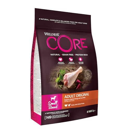 Wellness CORE Small Breed Original, Hundefutter trocken für ausgewachsene Hunde Kleiner Rassen,...