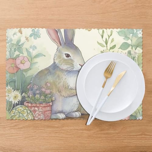 Set de table en vinyle tressé chic et résistant pour repas raffinés - 6