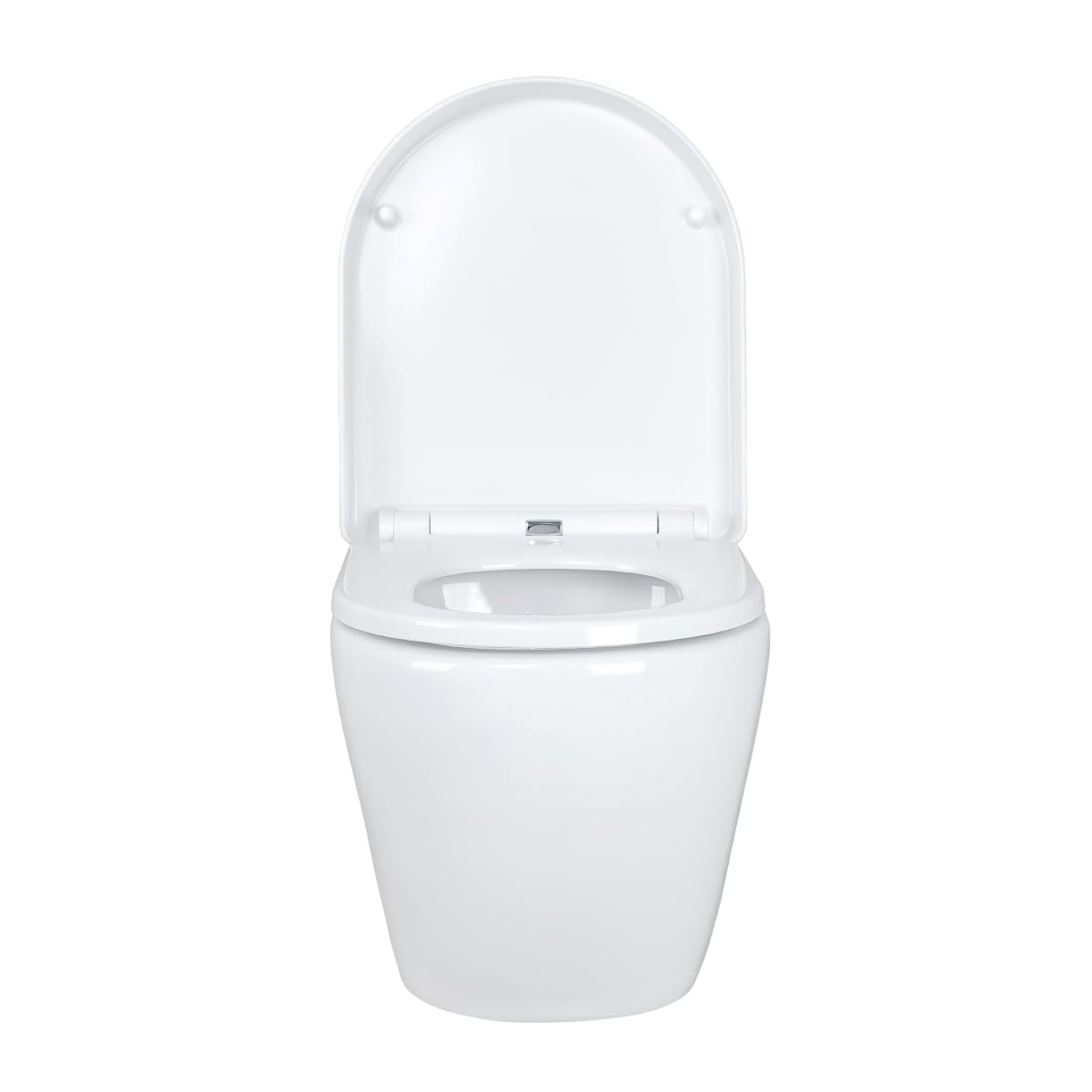 Belvit Inodoro de pared completo con elemento de pared de 75 – 82 cm, sin borde de lavado, inodoro colgante con asiento de cierre suave, cisterna empotrada, placa de pulsador, juego de inodoro para