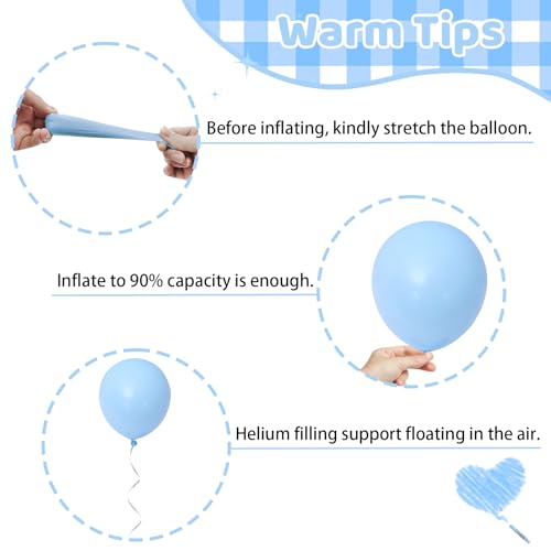 Image of Funhot Teal Blue Balloons Set, 60PCS Turquoise Blue Balloon, 12Inch Pastel Blue Pearl White Latex Balloon Metallic Blue Balloons for Birthday Baby Shower Shark Ocean Party Decorations