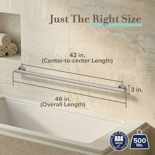 Image of Gatco 859 Latitude II Grab Bar, Stainless Steel, 42-Inch