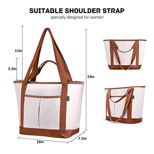 Large Insulated Cooler Bag 26 Can with Thermal Foam Leakproof Soft Cooler Bags Insulated Grocery Bag with Shoulder Strap Big Cooler Tote for Picnic, Camping, Grocery Shopping, Travel