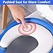 Potty Training Toilet Seat with Step Stool Ladder for Kids Children Baby Toddler Toilet Training Seat Chair with Soft Cushion Sturdy and Non-Slip Wide Steps for Girls and Boys (Blue White)