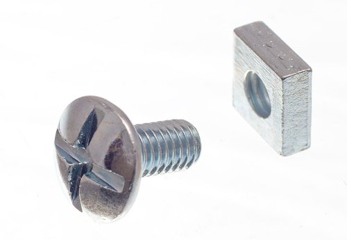 Boulon de toiture M6 x 12mm cruciforme BZP à écrous carrés pour aménagement