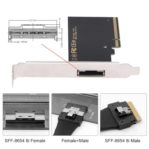 SFF-8654 a PCIE Express 3.0 Raid Xiwai para edición de vídeo en estaciones compactas 7