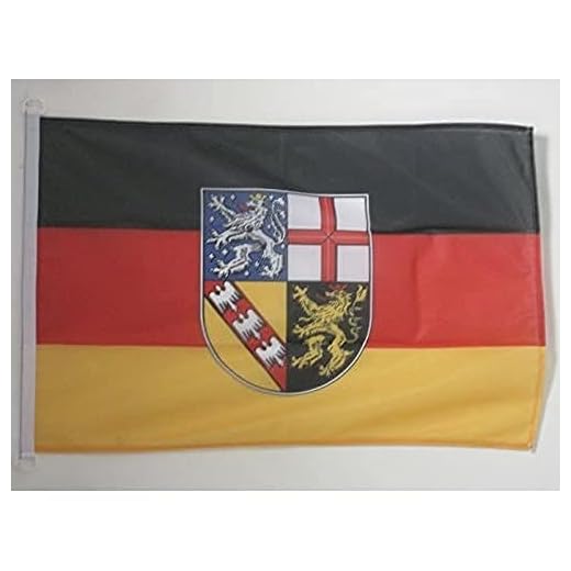 AZ FLAG Sarre flagga 2 x 3 tum för utomhus - Tyskland - Tysk region Sarre flaggor 90 x 60 cm - banderoll 2 x 3 fot stickad polyester med ringar