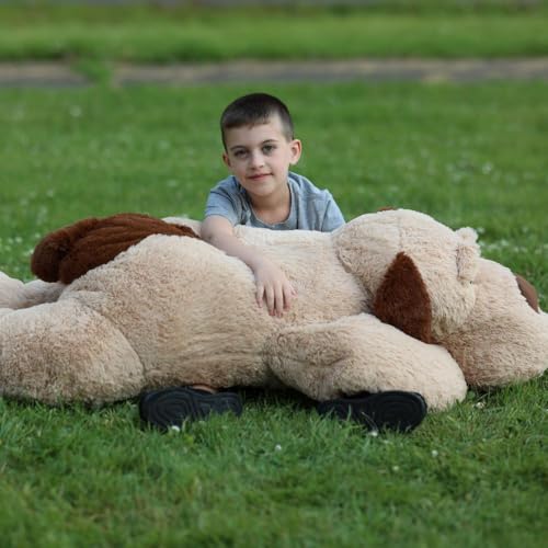 Image of MaoGoLan 51 inch Giant Dog Plush, Life Size Large Stuffed Animal Dog, Fluffy and Cuddly Stuffed Puppy Stuffed Animal Throw Pillow Toy Birthday for Girls Kids