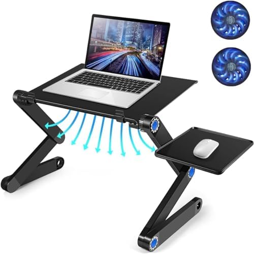 Height Adjustable Laptop Table, Portable Computer Laptop Desk, Foldable ...