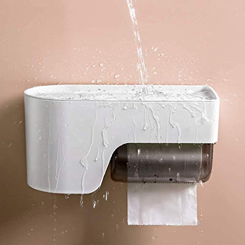 Bandeja de papel higiénico y sostenedor de rollo impermeable para pared 6