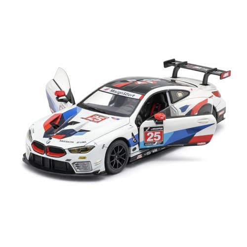 Image of Wizplex RMZ Hobby BMW M8 GTE 2018 Die-Cast Car 1:32 Scale Racing Model Vehicle Pull Back Toy Car for Boys Collectors