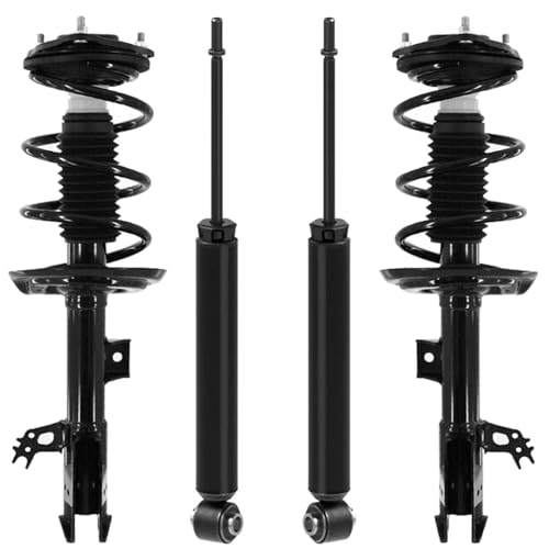 Image of Detroit Axle - Front Struts Rear Shocks for Toyota 2019-2022 RAV4, 2 Complete Struts and Coil Spring Assembly 2 Shock Absorbers 2020 2021 Replacement