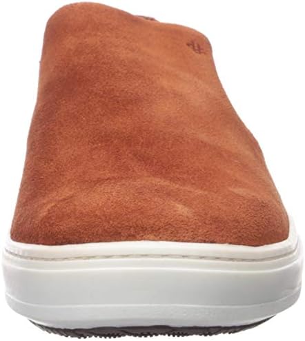 Brothers United Men's Mens Genuine Leather Luxury Slip On Venetian Sneaker,Orange Suede ,7 M US | Image 1