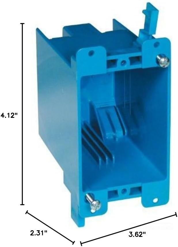 Lamson B120R Carlon PVC Outlet Box, Pack of 3