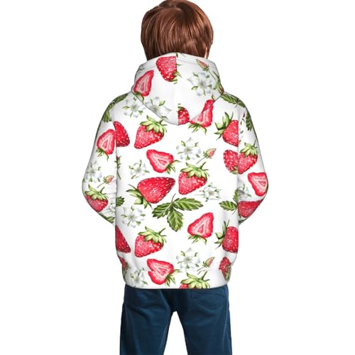 Strawberry1 Kid Hoodies Boys Sweatshirts Girls Pullover with Pocket4