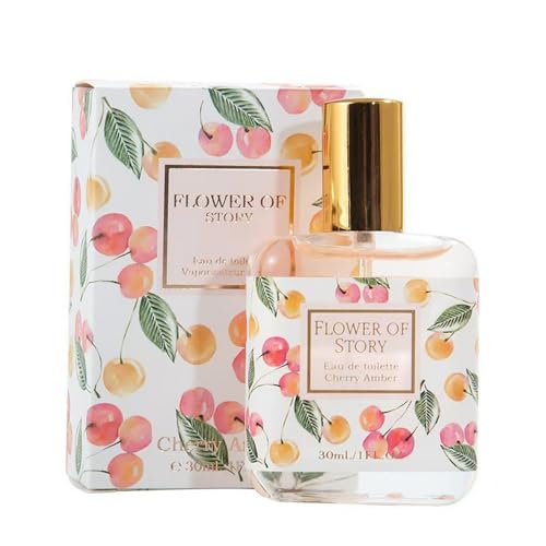 Girl Perfume Fruit Fragrance Fresh Fragrance Maiden Natural Lasting Student Eau de Toilette 1 Fl Oz (30ML, Cherry)