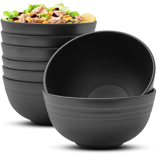 Yonality 8 stück salatschüssel set, wiederverwendbar plastik salatschüssel, camping snack pastaschalen, leichte kunststoffschalen schalen unbreakable, bpa frei, für kinder und erwachesene