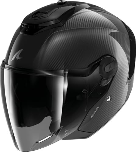 SHARK, Casco Moto Jet RS JET CARBON SKIN Black Carbon DKD, M