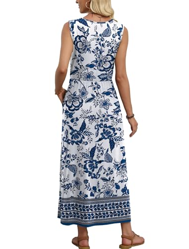 WIHOLL Summer Dresses for Women 2026 Maxi Dresses Long Flowy A Line Sleeveless Sundresses with Pockets - Image 6