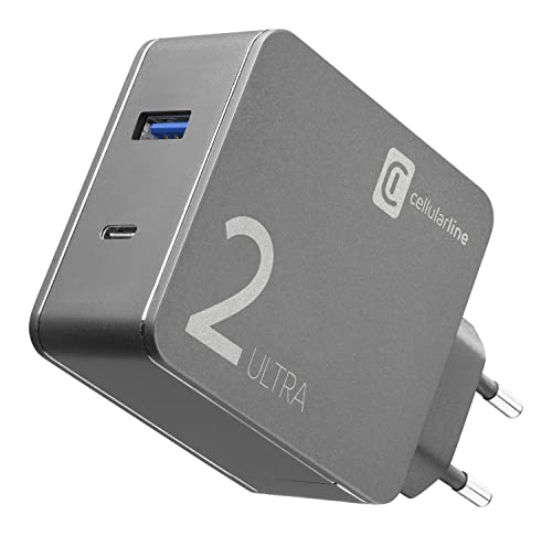 Cellular Line Duo Charger Ultra Usb-C per Laptop 48W- Nero