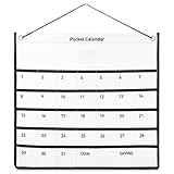 Tasca portaoggetti da parete per calendario: la tasca porta calendario da parete può essere utilizzata in una varietà di scenari, come casa, ufficio, classe, ecc., borsa porta calendario da parete