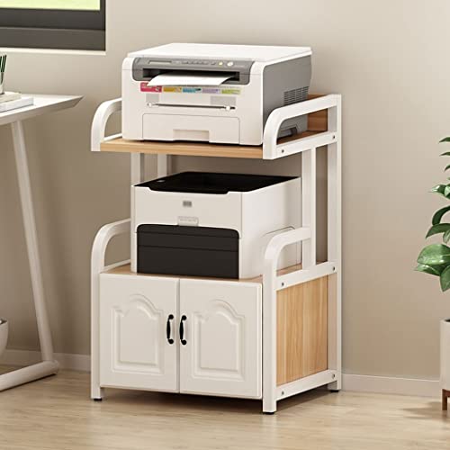 Mueble Impresora Soporte for impresora, estructura metálica resistente y estable, estante de almacenamiento 3 niveles en el escritorio, for suministros oficina, for fotocopiadora Cajonera Escritorio
