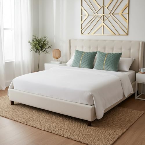 Image of Mint Green Velvet Throw Pillow Covers 20x20 Pack of 2 Gold Decor