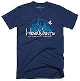 Superluxe™ Mens Hogwarts Castle Harry Potter Wizarding World Book T Shirt, XX-Large, Navy