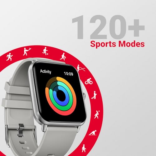 Image of Fire-Boltt Ninja Call Pro Plus Bluetooth Calling Smart Watch, 1.83″ HD Display, AI Voice Assistant, 120+ Sports Modes, IP67 Waterproof, SpO2 & Heart Rate Monitor Smartwatch for Men & Women - Grey