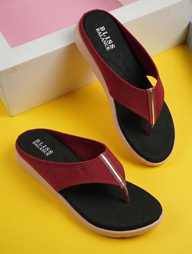 Image of Extra Soft Diabetic & Orthopedic Highcushioned Doctor Slippers|Flip-Flops Lightweight & Breathable Chappals|Comfortable Memory Foam Casual & Stylish for Women'sBB944