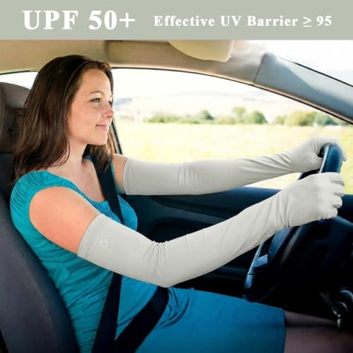 Image of PALAY Hand Gloves for Sun Protection Cooling UV Protection Arm Sleeves for Women Men, Nylon Ice Silk Hand Cover Arm Sleeves for Bike Riding Hiking - Anti-slip & Breathable