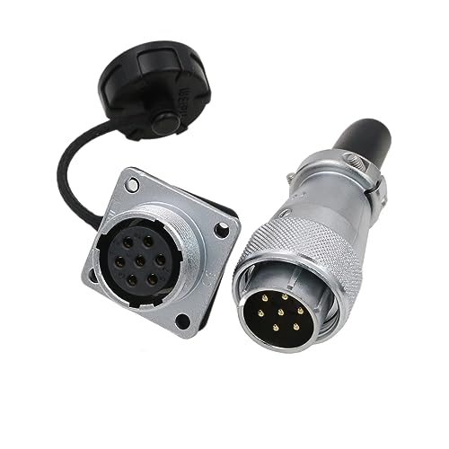 HangTon WS20 7 Pin 10A Power Electrical Connector Dustproof Heavy Duty Industrial Aviation Circular Metal Solar Automotive Outdoor Application