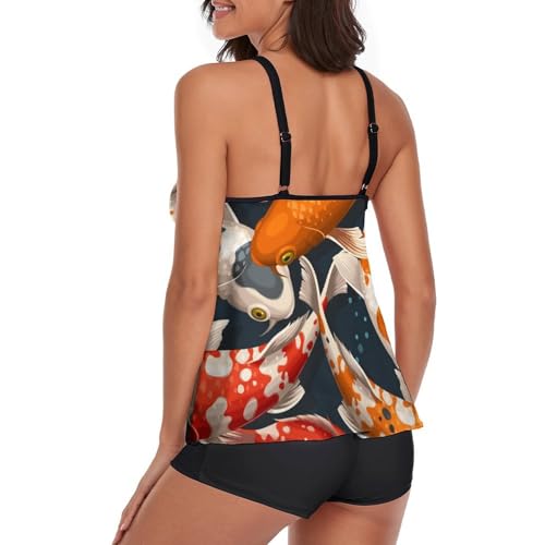 Ensembles bikini tankini avec short et robe de plage Couleur Carpe tissu sechage rapide