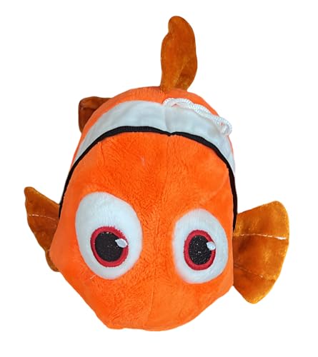Image of Tickles Nemo Fish Soft Stuffed Plush Toy for Kids Boys & Girls Birthday Gift (Color: Orange & White Size: 18 cm)
