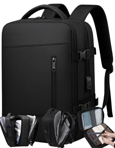 Mochila, Feminina, Masculina, Viagem, Expansível, Notebook, Mala Mão, Impermeável, Academia, Grande, Preta, Cinza, Rosa, Compacta, Academia, Executiva, Compacta (Preta 2)