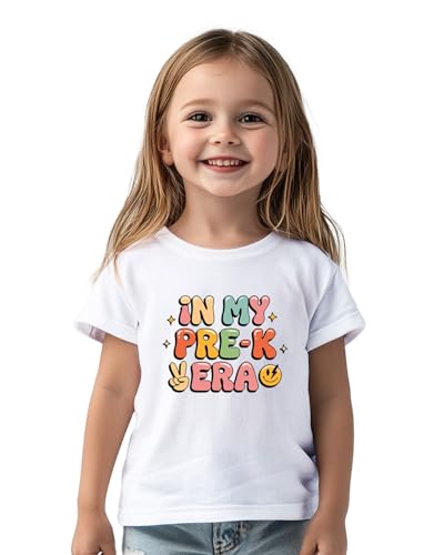 Image of First Day of Preschool Shirt Pre K Shirts for Girls Boys Toddler Kids 1st Day of Kindergarten Gift Cotton Tee 2T-7Y