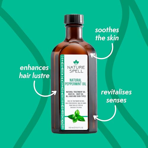 Nature Spell Peppermint Oil for Hair & Scalp with Pump Dispenser - Image 2