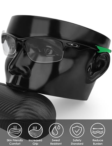 Image of BLAZERBUCK Replacement Temple Sleeves Ear Socks for Oakley Bottle Rocket OO9164 Sunglass - Dark Green