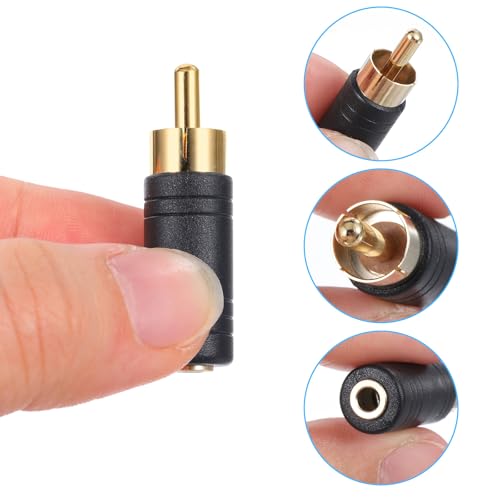 Adaptador 6.35mm a RCA macho, pack 4 unidades miniatura 4