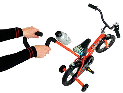 Schwinn Grit Push Steer and Ride Kids Bike, Boys Beginner Bicycle, 12-Inch Wheels, with Training Wheels, Parent Push Handle, Water Bottle and Holder, Orange/Black by Schwinn - Image 9