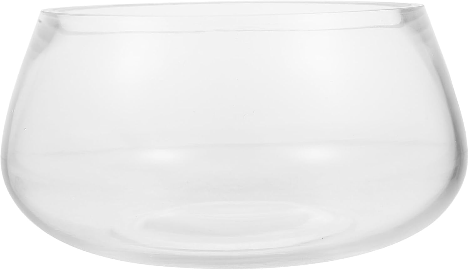 MERRYHAPY Glass Turtle Bowl Thickened Fish Bowl Hydroponic Plant Terrarium Desktop Aquarium for Home Micro Landscape and Aquatic Pets