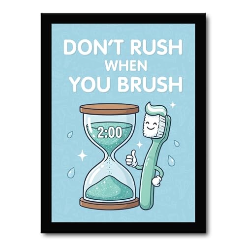 Image of JABSY Dentist Dental Gift Quote Frame Doctor Hospital Health Medical Wall Decor Poster Framed Gift (12X9 Inch Frame) Floss