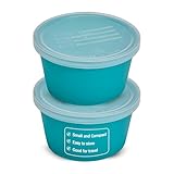 Denture Cup with Lid - Pack of 2 Denture Cases - Retainer and False Teeth Container Bath for Travel, Nursing Home, and Hospital Use