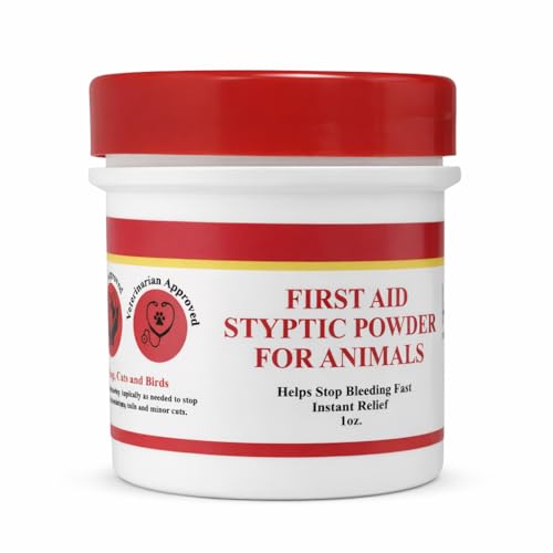 G.B.S Styptic Powder for Dogs, Cats, and Birds (1 oz) - Fast-Acting Blood Stop Powder for Pets & Animals - Quick Stop Bleeding Powder for Nail Clipping, Cuts & Grooming